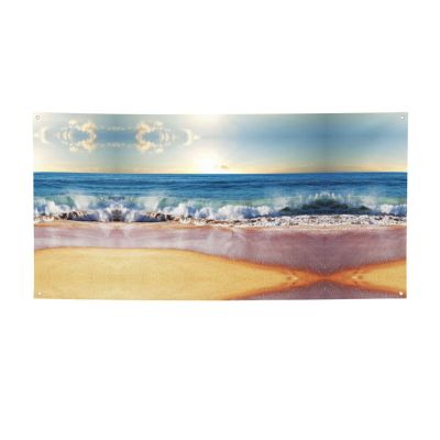 Sea Sunset in Olympic Park Coast Print Garden Flag
