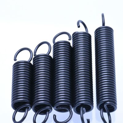 2-Piece Spring Steel Extension Springs with Hooks, 0.8 × 8 × (70–300) mm