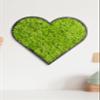 WANDMAGIE Heart Moss Wall Art with Frame, Light Green, 50 x 54 cm view 4