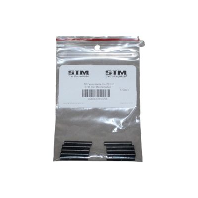 STM Der Meisterladen 10 Flint Replacement Stones, 3 x 20 mm, for Lever Gas Igniters