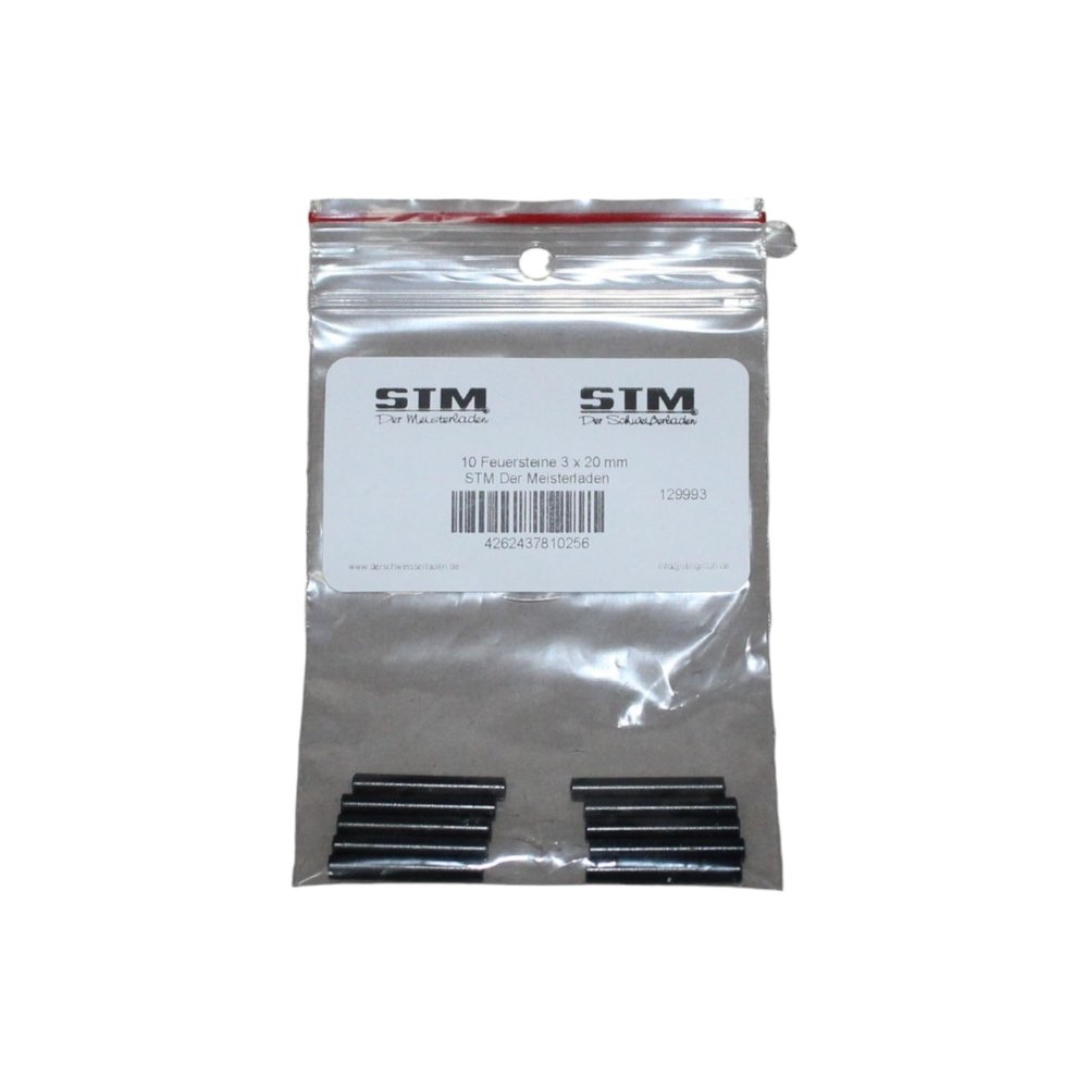 STM Der Meisterladen 10 Flint Replacement Stones, 3 x 20 mm, for Lever Gas Igniters