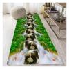 Siunwdiy Green Carpet Runner 50 x 400 cm, Non-Slip Hallway and Kitchen Runner view 1