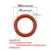 CS 1 mm, CS 2 mm, CS 3.1 mm Washers, Red Silicone O-Ring Gasket, Waterproof, Insulated Rubber Silicone Rings, Food-Grade Seal, 13 mm Outer Diameter, CS 1.5 mm, 10 Pieces view 2