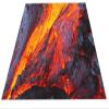 Srigzcaly Volcano Lava Pattern Rug, 120 x 170 cm, Flannel Low-Pile, Washable, Non-Slip view 1