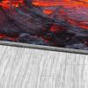 Srigzcaly Volcano Lava Pattern Rug, 120 x 170 cm, Flannel Low-Pile, Washable, Non-Slip view 4