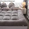 Foldable Plush Futon Mat, Full Size, Thick Tatami Mattress Topper for Adults and Children, Non-Slip Quilted Floor Mattress, Single/Double Options (Size: 90 x 200 cm) view 3