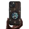 Carveit Phone Case for iPhone 15, Dark Wood, Thor's Hammer view 1