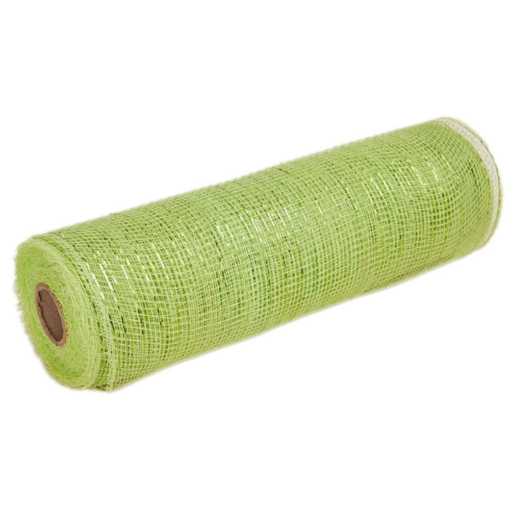 Whakano Christmas Decorative Mesh Ribbon, 10 in x 10 yd, Fruit Green