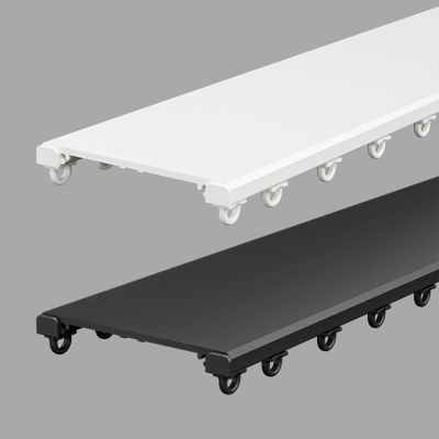Ultra-Thin Aluminum Ceiling Curtain Track, White, 150 cm