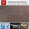 TvyEs Cut-Resistant Chainmail Glove, Food-Grade Stainless Steel Mesh, Size L/A, 1-Pack view 3