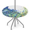 SEEKJOYS Lovely Tiger Pattern Round Elastic Table Cover, 45–56 Inch, Waterproof with Zipper and Umbrella Hole view 1