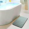 Tuelaly Non-Slip Absorbent Bathroom Floor Mat, Memory Foam, Gray, 40 x 60 cm view 4