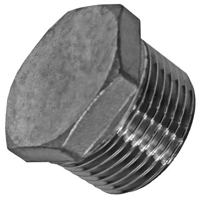 MegaHaustechnik V4A Stainless Steel Threaded Fitting, Hex Plug, 1" Male Thread