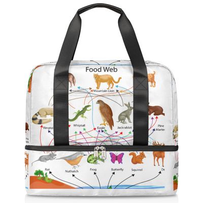 Animal Food Web Diagram 21L Sports Duffle Bag