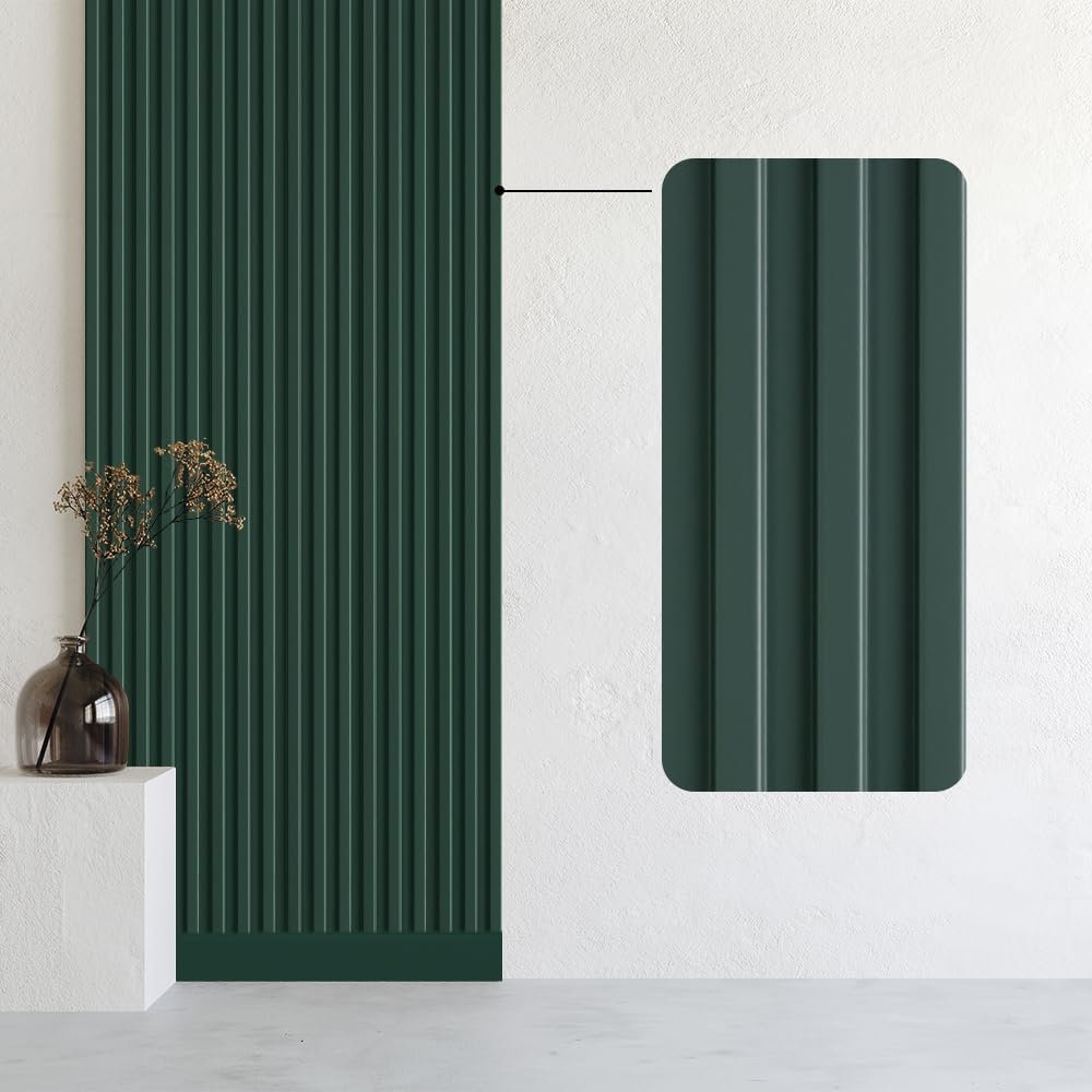 Bildershop-24 Dekowa Wall & Ceiling Panels, Pastel Dark Green/Green, 252 × 10.7 × 1.5 cm
