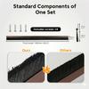 Retsun 12-Pack Brown Door Brush Seals for Garage Roll-Up Doors, 6.3 x 30.5 cm view 2