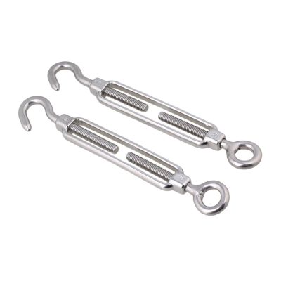 Tension Wire Turnbuckles, 304 Stainless Steel M4 M5 M6 M8 M10 M12, Wire Rope Tension Adjusters for Rigging