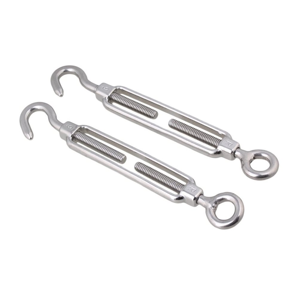 Tension Wire Turnbuckles, 304 Stainless Steel M4 M5 M6 M8 M10 M12, Wire Rope Tension Adjusters for Rigging