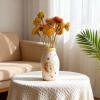 MOUGIGI Unique Ceramic Vase, Cute Boho Decor, Small Cream Vase for Dried Flowers or Single Buds, Sun and Moon Face Design view 2