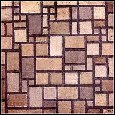 Piet Mondrian 5D Full Round Diamond Painting Kit, 30 x 40 cm