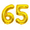 YFHVJTKO 40-Inch Gold Number 65 Foil Balloons for 65th Birthday Party Decor view 1