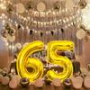 YFHVJTKO 40-Inch Gold Number 65 Foil Balloons for 65th Birthday Party Decor view 2