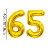 YFHVJTKO 40-Inch Gold Number 65 Foil Balloons for 65th Birthday Party Decor view 3