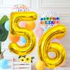 YFHVJTKO 40-Inch Gold Number 65 Foil Balloons for 65th Birthday Party Decor view 4