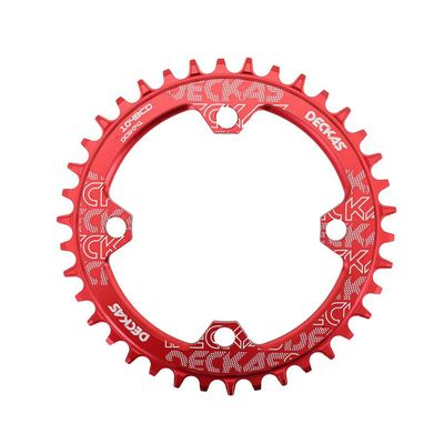 RAAMKA Round Bicycle Chainring, 104 BCD, 40/42/44/46/48/50/52T, MTB Chainring (42T, Red)