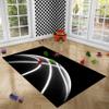 Jiospet Basketball Rug, Black, 5 ft, Rectangular, Indoor, Water-Resistant view 3