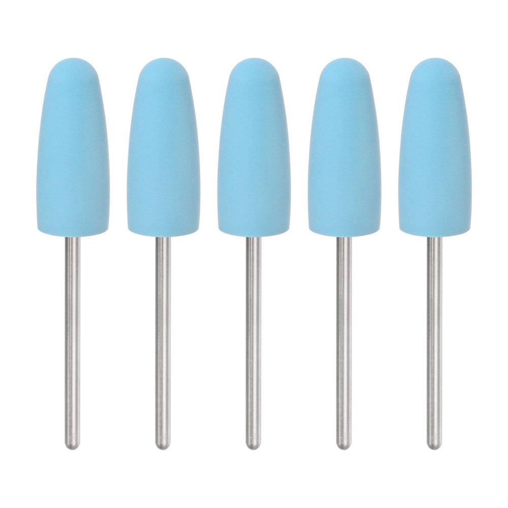 sourcing map 5-Piece Radish-Shaped Grinding Stones, 10 x 56 mm, 600 Grit, 2.35 mm Shank
