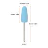 sourcing map 5-Piece Radish-Shaped Grinding Stones, 10 x 56 mm, 600 Grit, 2.35 mm Shank view 2