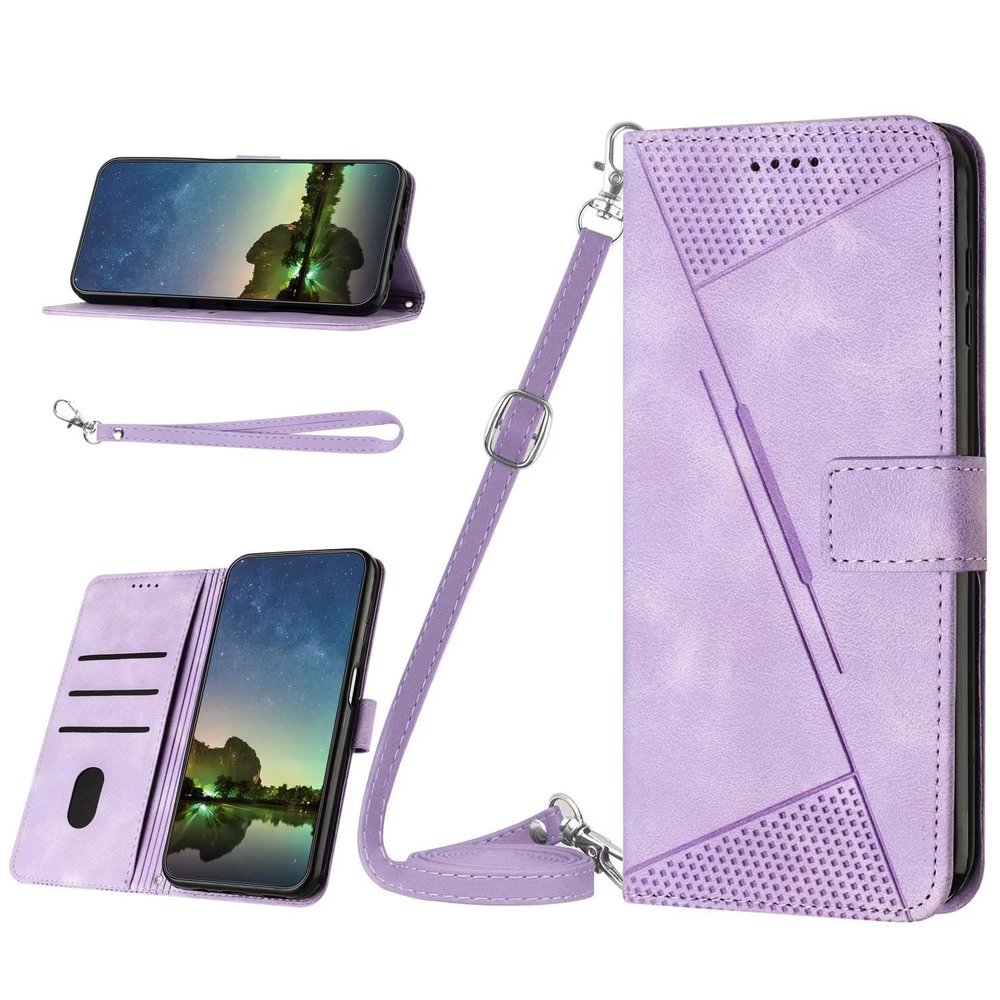 GoodcAcy Leather Wallet Case for Samsung Galaxy A7 2016/A710, Purple