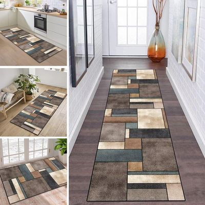 ZDYHMrj Non-Slip Washable Hallway Runner Rug, 60 x 500 cm, Brown