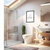 JUHMI Bathroom Decor Print, HD Art Print with Wooden Frame, “Live Laugh Poop,” 30 x 40 cm view 2