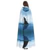Jadery Blue Fish Halloween Hooded Cape for Adults view 4