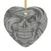 LAMAME Venom Skull Heart-Shaped Ceramic Christmas Tree Ornament view 1