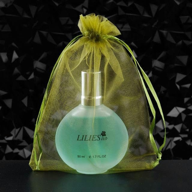 REDAEL Organza Bags, 7 x 9 cm, 50 Count, Olive Green, Drawstring Gift Bags for Jewelry, Earrings and Presentation Packaging