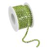 Sourcing Map 1 Roll 5 m x 4 mm Crystal Rhinestone Chain Trim, Silver/Light Green view 1