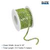 Sourcing Map 1 Roll 5 m x 4 mm Crystal Rhinestone Chain Trim, Silver/Light Green view 2