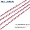 Sourcing Map 1 Roll 5 m x 2 mm Crystal Rhinestone Chain, Silver Rose Pink view 3
