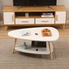 HUOLE Two-Tier Coffee Table, White, 90 x 60 x 40 cm view 2
