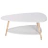 HUOLE Two-Tier Coffee Table, White, 90 x 60 x 40 cm view 3