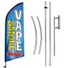 FSFLAG Vape Smoke Store Feather Flag with Pole Kit and Ground Spike, 3.5 m Windless Flag Banner for Indoor and Outdoor Advertising view 1