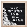 Felt Letter Board with 294 Letters, Numbers and Symbols, 25.4 x 25.4 cm, Black view 1