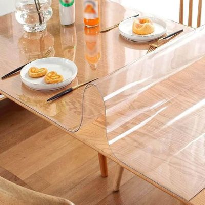 JIAJUTUI001 Clear PVC Table Protector, 1.5 mm, 80 x 135 cm