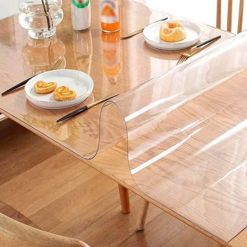 JIAJUTUI001 Clear PVC Table Protector, 1.5 mm, 80 x 135 cm
