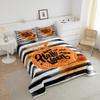 Halloween Pumpkin Comforter Set 155 x 220 cm, Gothic Skull, Bat and Spider Design view 3