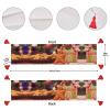 Gingerbread Man Candy 60-Inch Table Runner with Tassels, Cotton-Linen Blend view 4