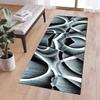 QQrunner Washable Non-Slip Hallway Runner Rug, Gray/Black, Custom Width 40–120 cm view 2